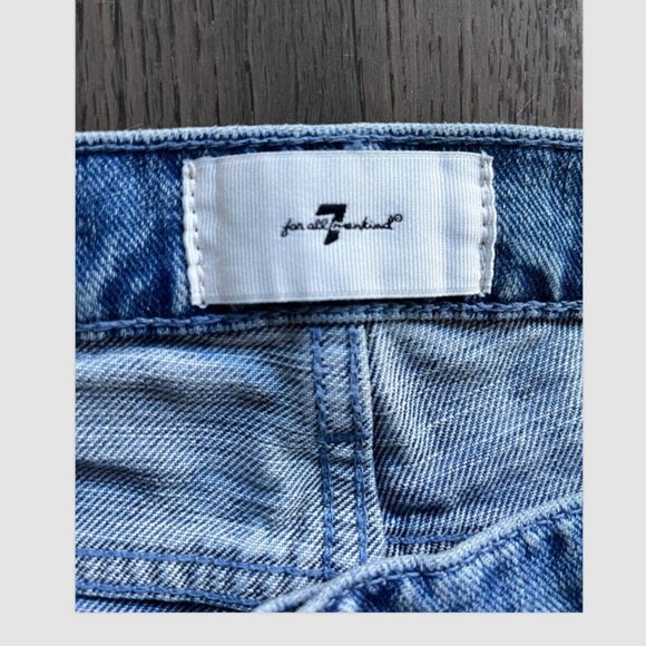 7 For All Mankind Maribel Bootcut Jeans Size 28 Beaded Floral Embellished Denim - Picture 4 of 10